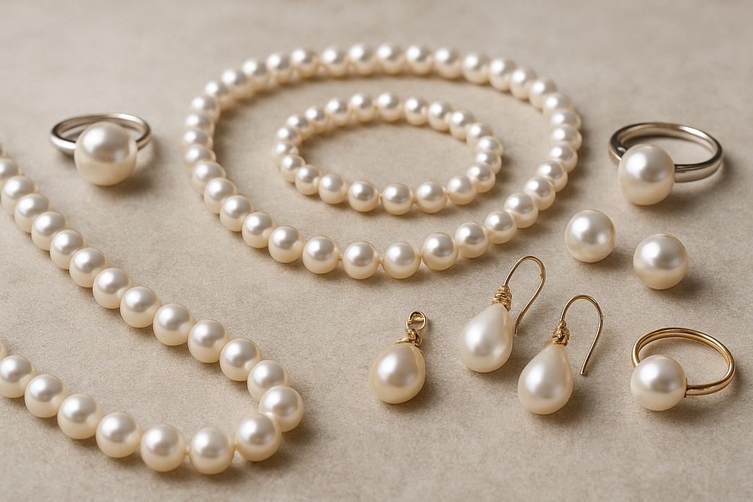 elegance in pearls and metals